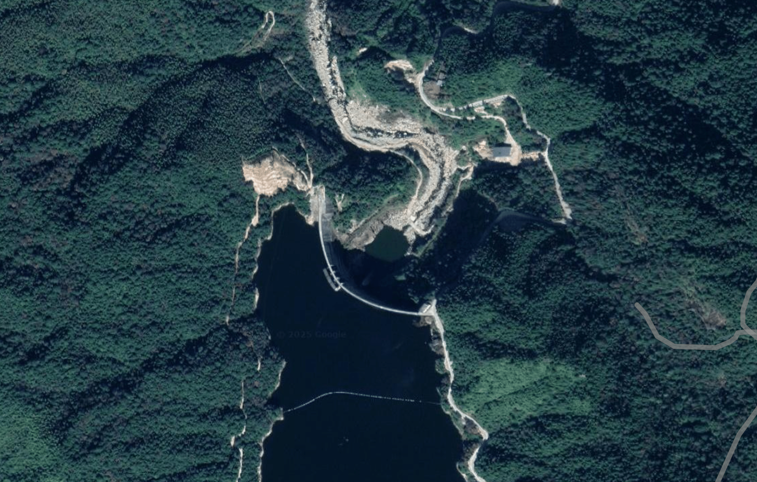大坝卫星地图