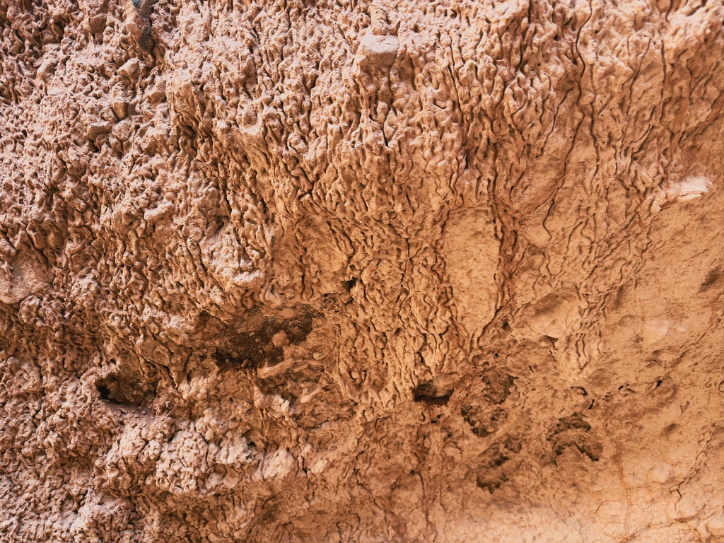 山石像是流过汗一般