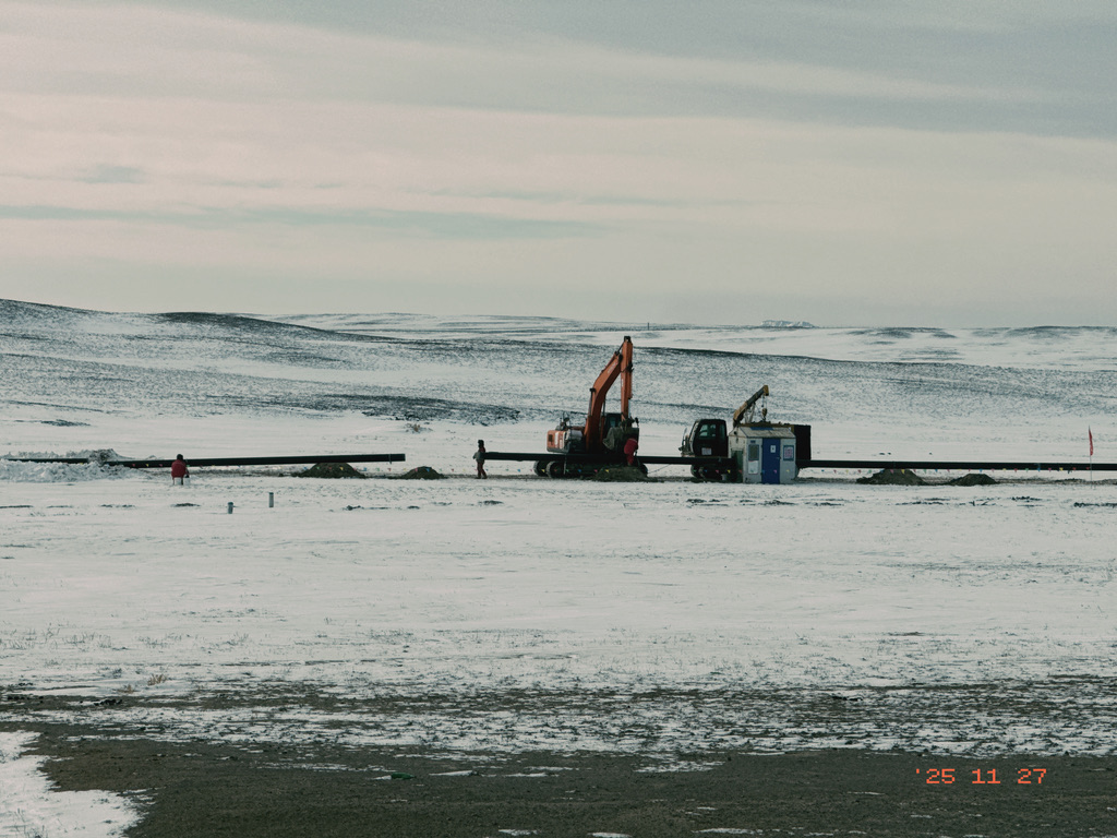 这段管道还没修好