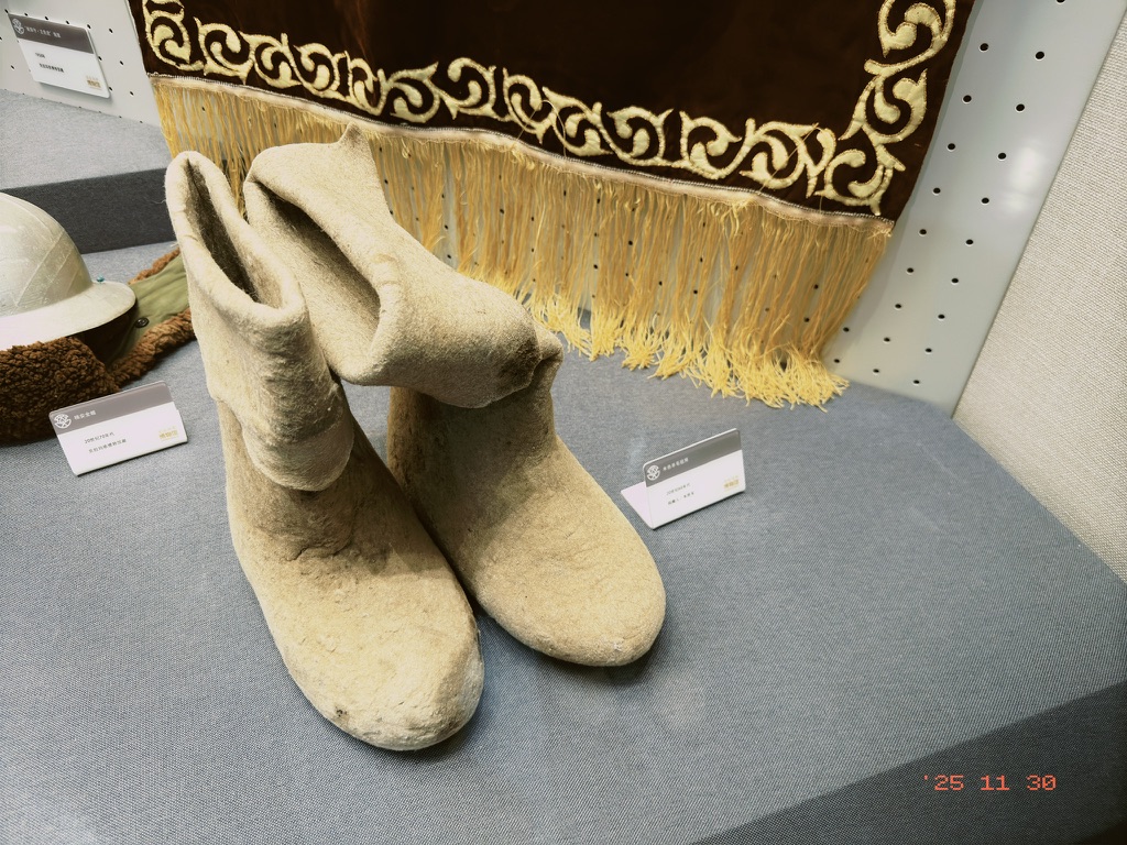 这就是李娟《冬牧场》里常提到的毡筒，竟然在这里看到了