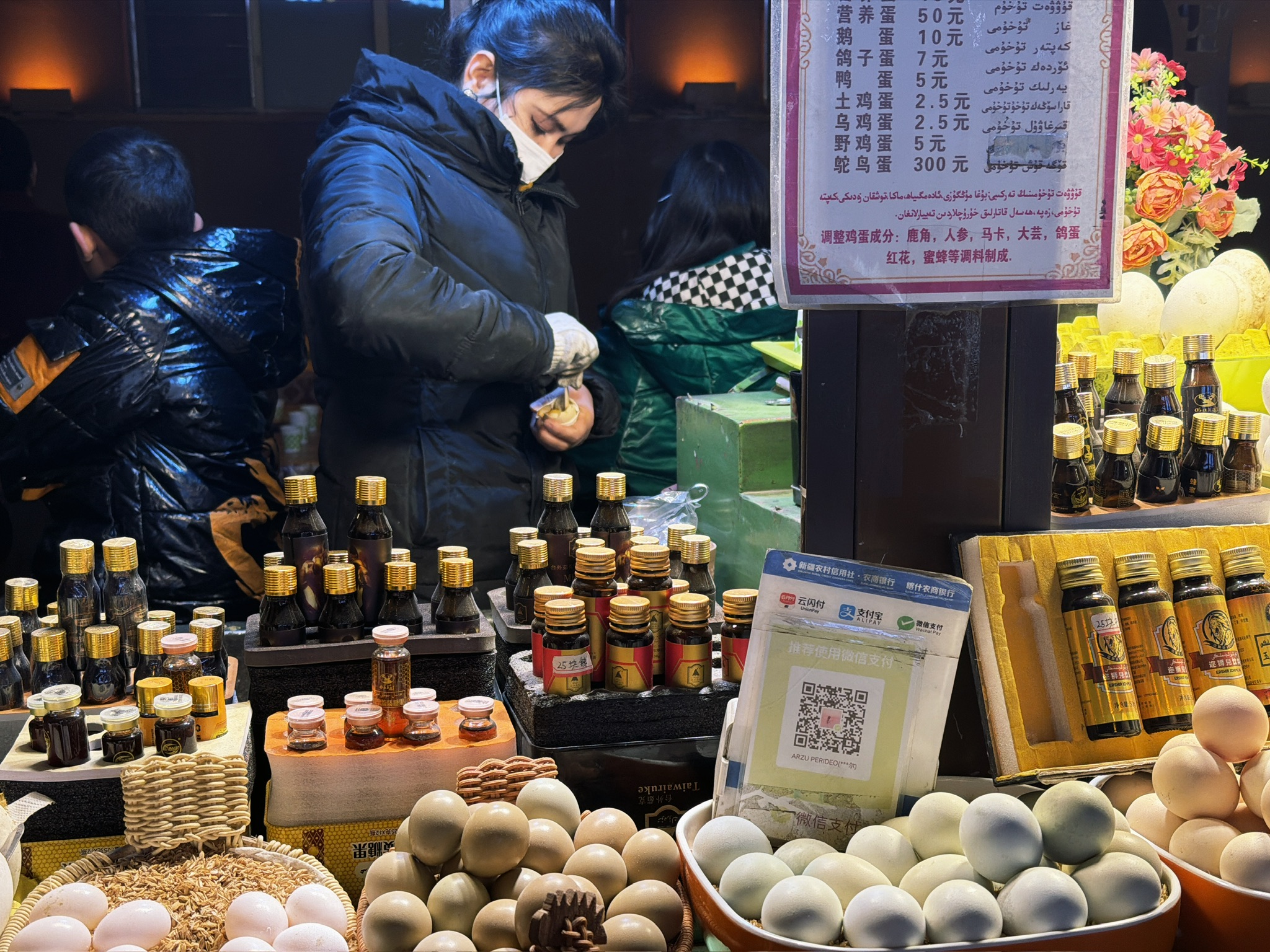 烤鸡蛋摊位