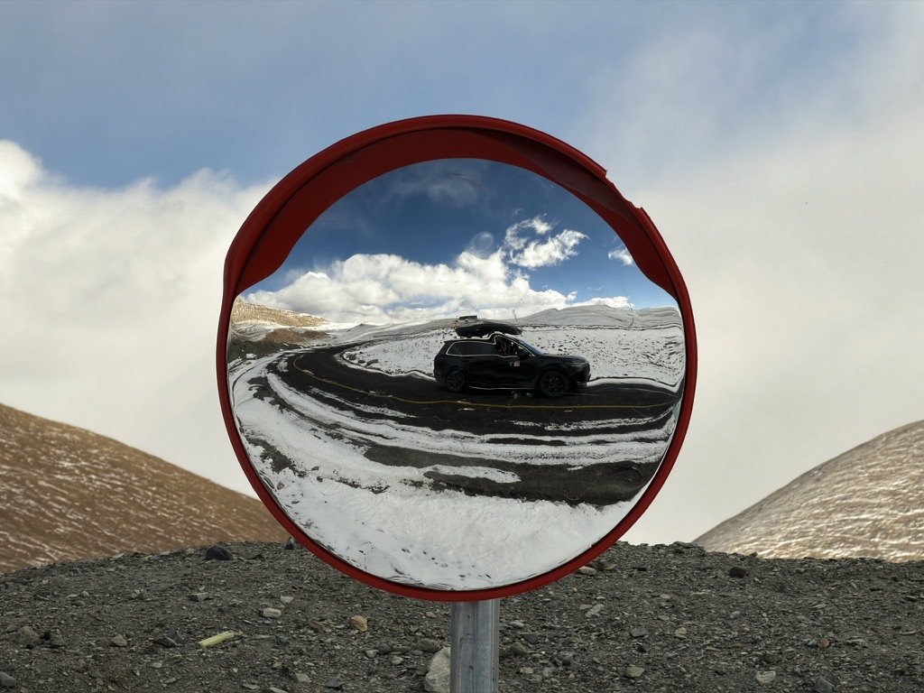 利用转向凸镜自拍一张