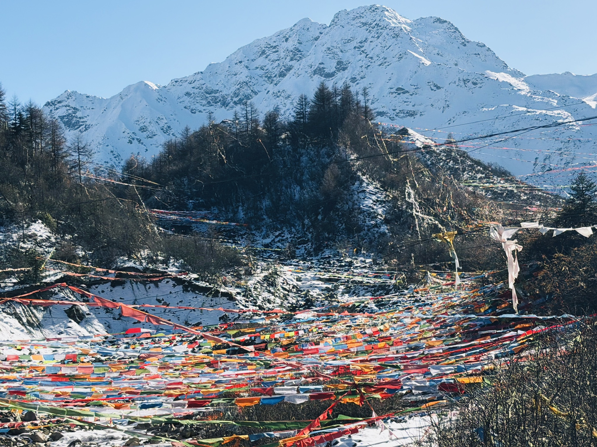 进山处的风马旗