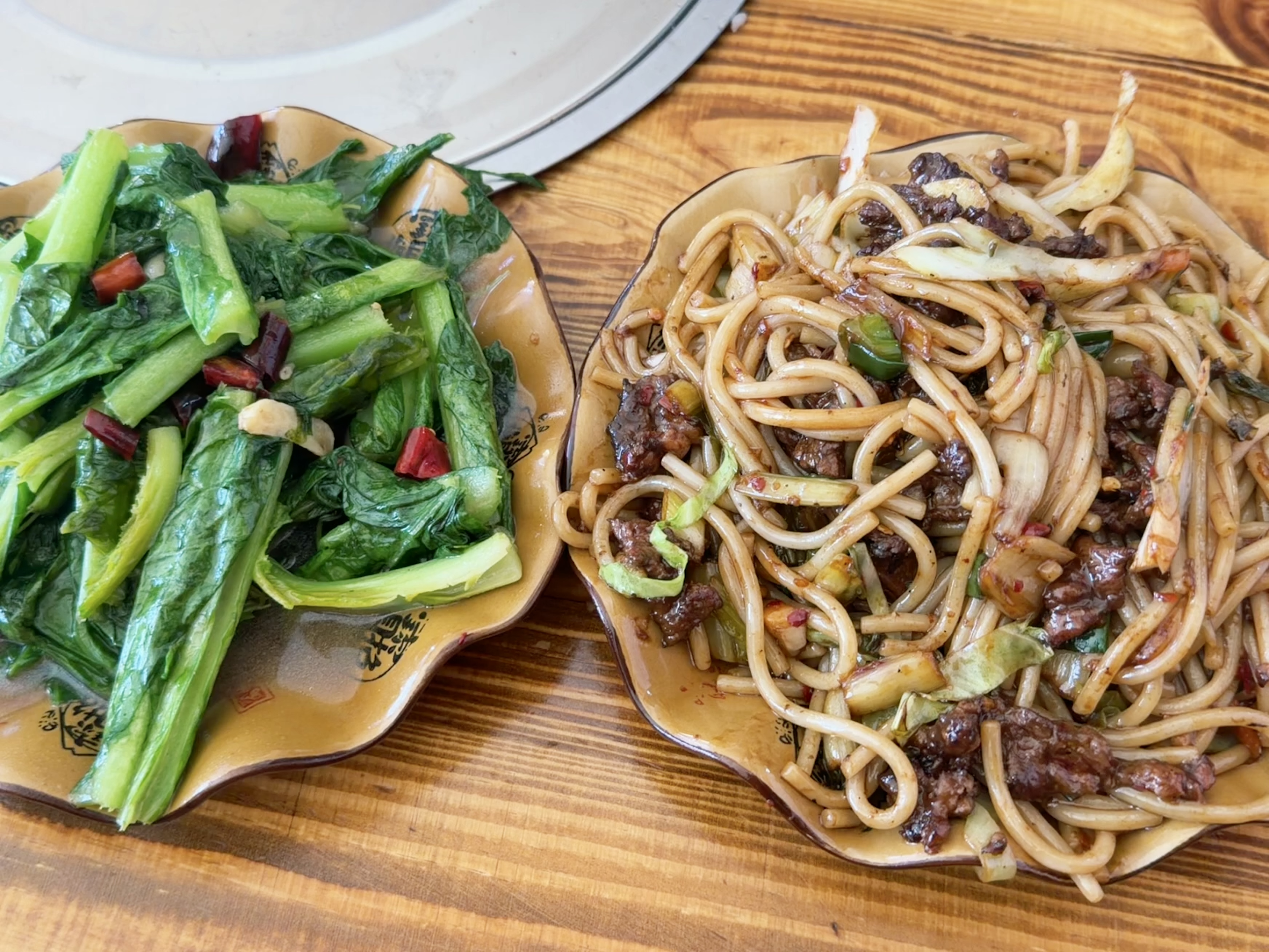 小青菜和炒米线