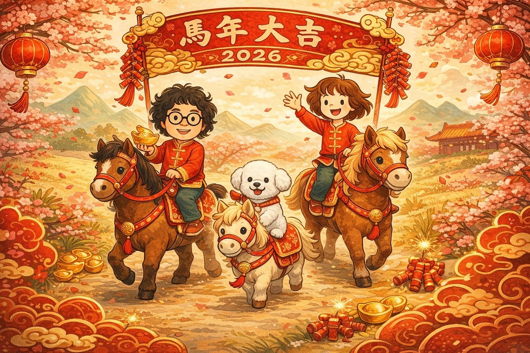 走在路上,顺手做了一张一毛一恙环中国的贺年图