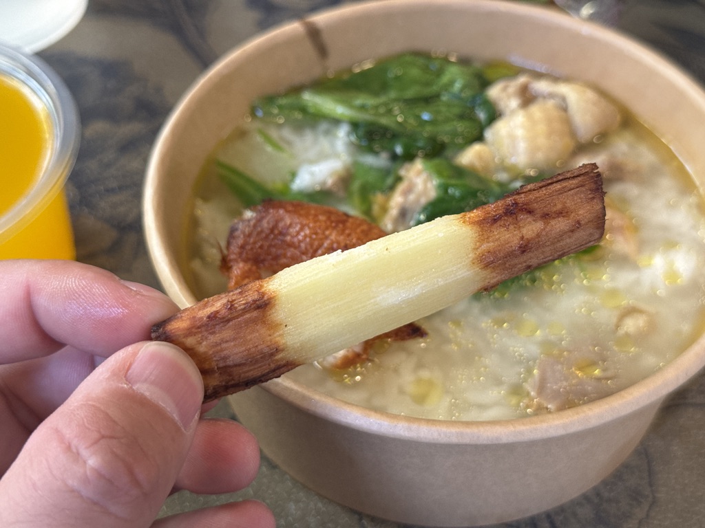 吃完烤肉后的甘蔗是这样的