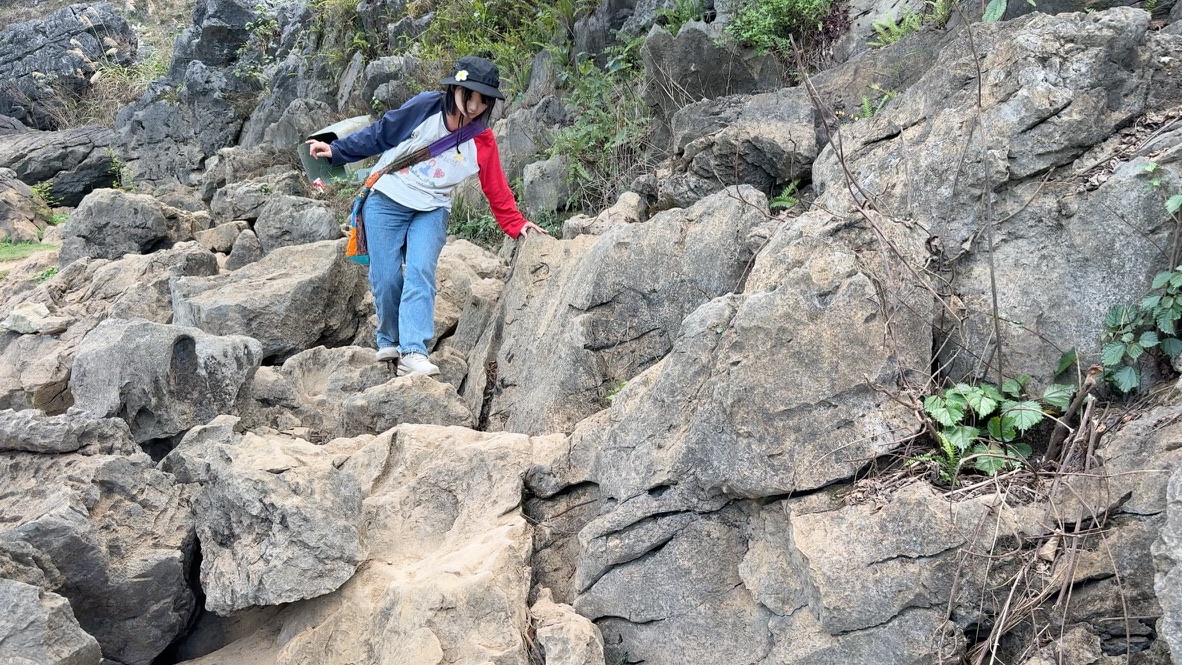 我和恙儿翻越了山石才抵达水对面