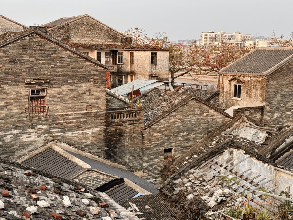 显然，这一片老街的老屋子，能看出来分为拾掇得好的和破败的两种屋顶。