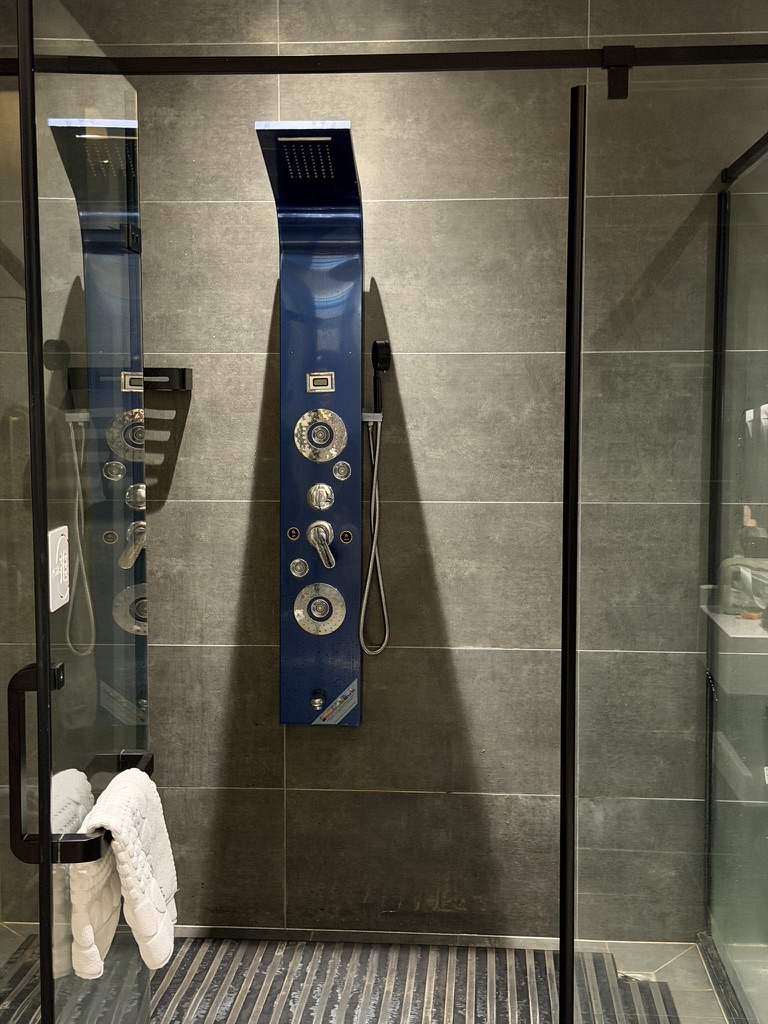 第一次在酒店见到这样带背部按摩的喷头