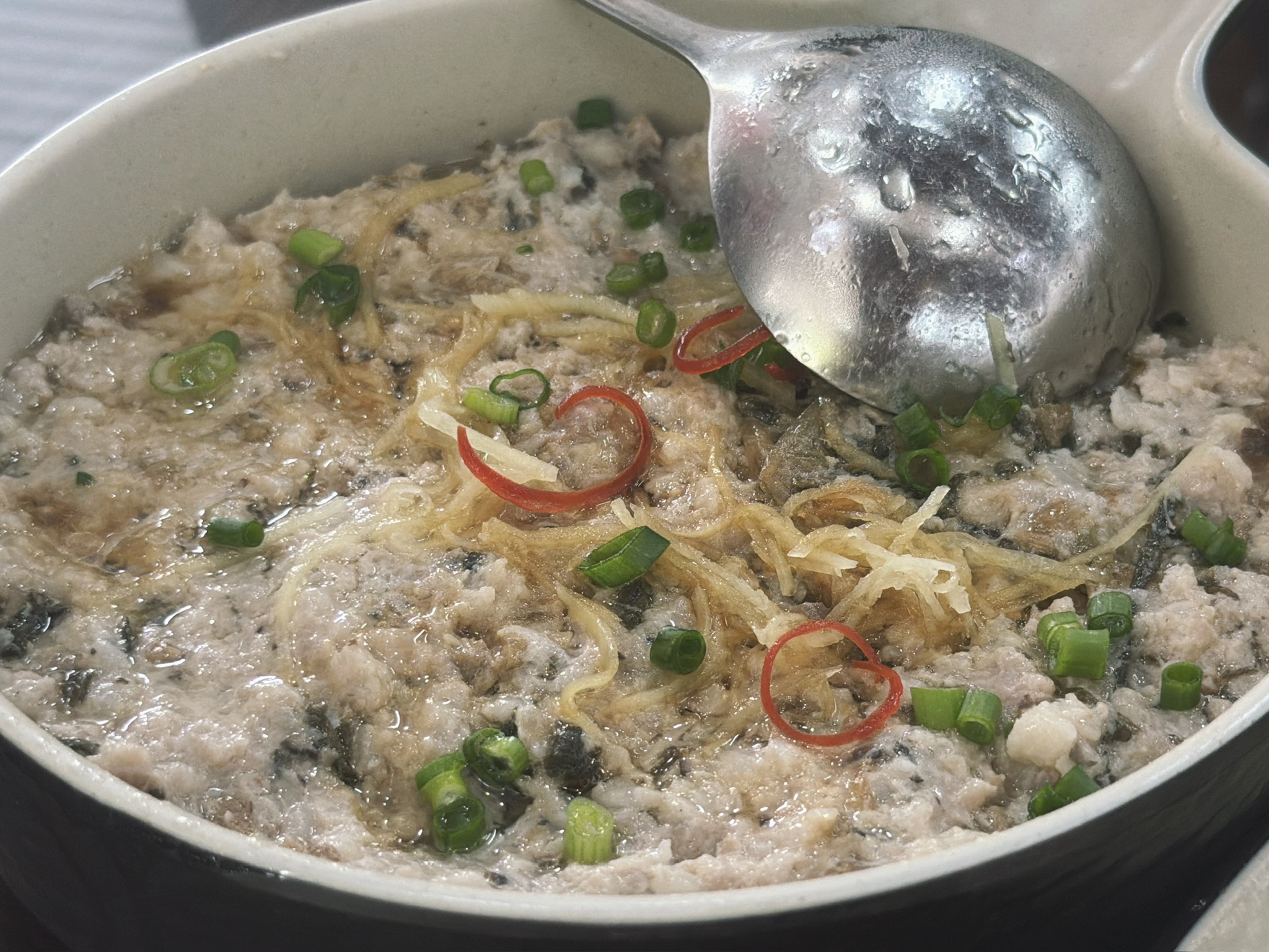 一份梅菜蒸肉饼