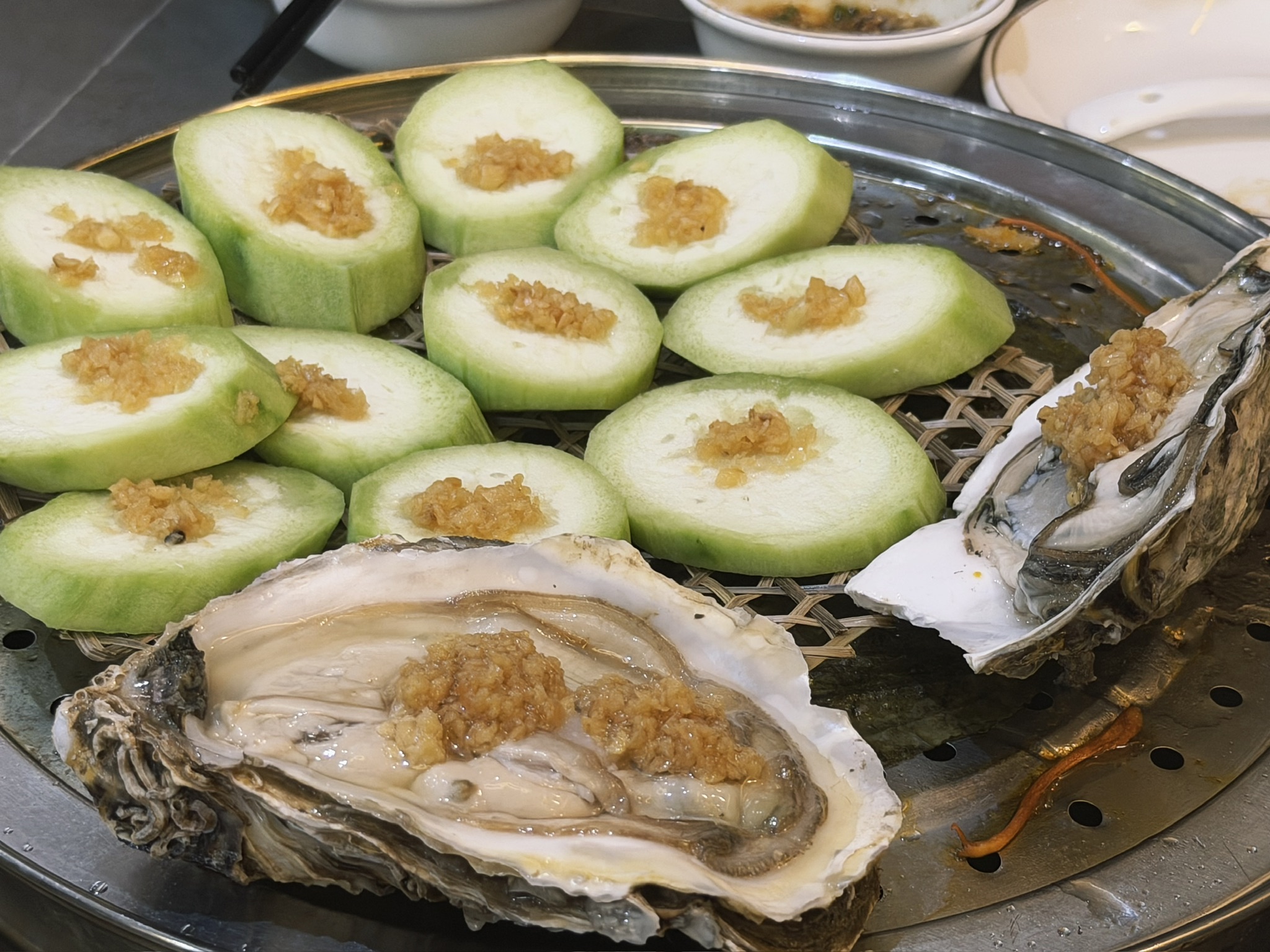 蒸西葫芦和生蚝