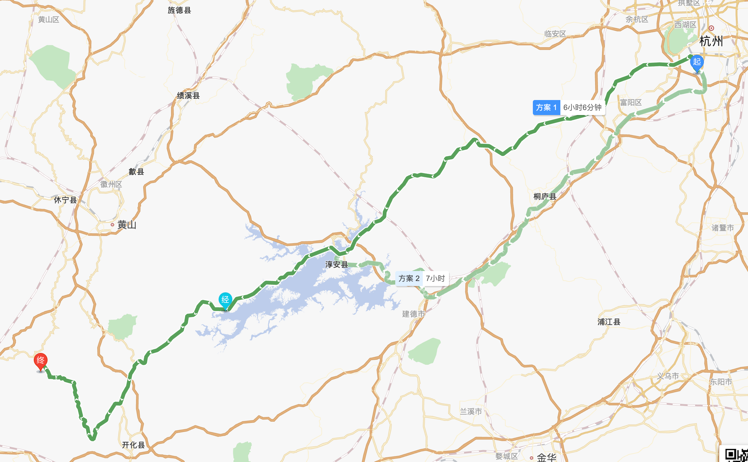 D1 路线：杭州→千岛湖→婺源